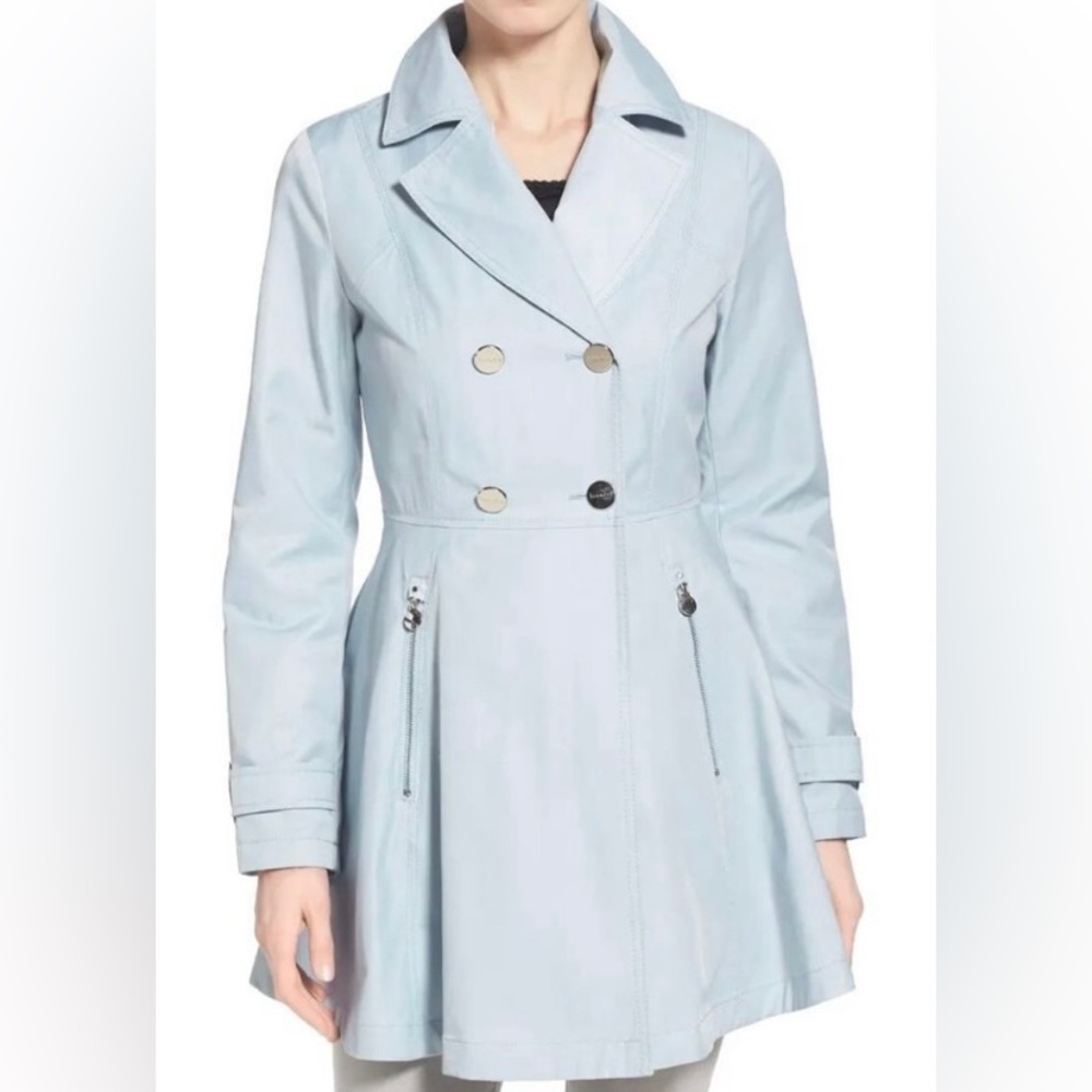 Holiday SALE！Laundry By Shelli Segal Light Blue Trench Coat
